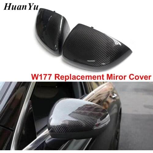 W177 Replacement Carbon Fiber Mirror Cover for Mercedes-benz new A Class Side Door Rearview Covers 2018 2019