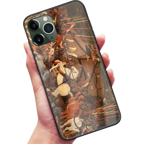 The Battle of San Romano Tempered Glass Soft Silicone Phone Case For iPhone SE 6s 7 8 Plus X XR XS 11 Pro Max Cover Shell