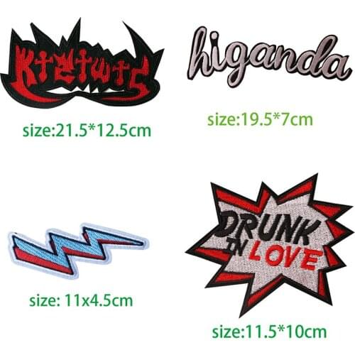 1PC Coloured English Alphabet Letter Mixed Embroidered Iron On Patch For Clothing Badge Paste For Clothes Bag Pant Sewing