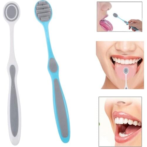 1Pcs Soft Silicone Tongue Brush Cleaning the Surface of Tongue Oral Cleaning Brushes Tongue Scraper Cleaner Fresh Breath Health
