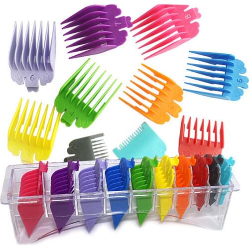 10pcs 1.5mm-25mm Hair Clipper Limit Comb Guide Attachment Set with Storage Tray for Wahl Hair Clipper Shaver Haircut Accessories