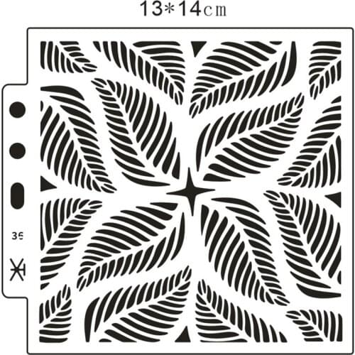 13*14cm foliage Cover templat scrapbook stencils spray plastic mold shield DIY cake hollow Embellishment printing lace ruler