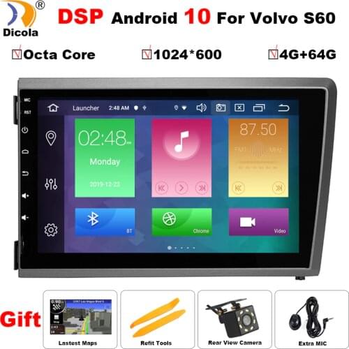 8" IPS DSP Android 10 Car DVD PC Multimedia DVD Player GPS Navi Stereo Radio Fit VOLVO S60 V70 XC70 2000 2001 2002 2003 2004