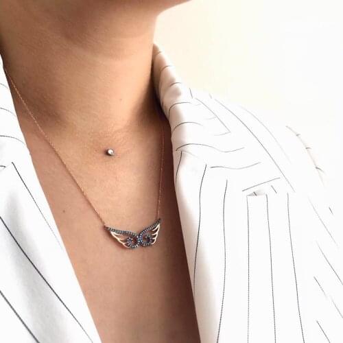 Butterflys Love 925 Sterling Silver Necklace Women Girls Gift Jewelry Accessories Fashion Handmade Elegant Chain