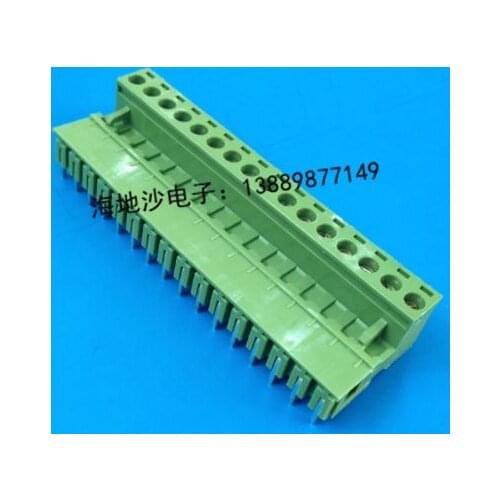 Free shipping plug type pcb terminal 2EDG-5.08mm 2EDG 5.08 15Pin / 16Pin curved needle 5sets/lot