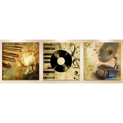 Large size,5d DIY Diamond Painting 3pcs Vintage Pictures Cross Stitch Kit Full Diamond Embroidery 3D Diamond Mosaic Needlework