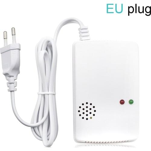 Gas Leak Detector Combustible Propane Butane Methane Natural Gas Safety Alarm Sensor Warning EU Plug