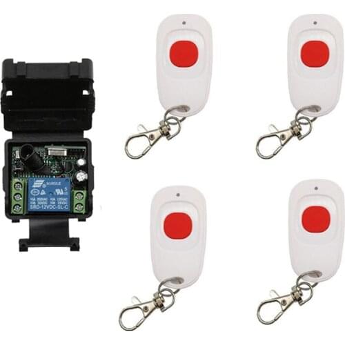 HOT sale DC12V 24V 1CH 1 CH mini wireless remote control switch custom Receiver+Transmitter 315MHZ/433MHZ