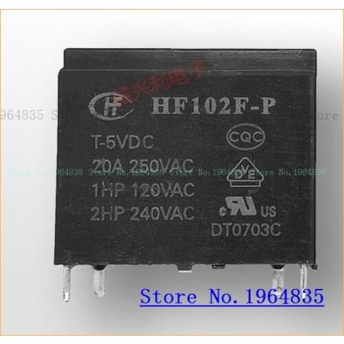 HF-102F-P T-5VDC 20A 5VDC