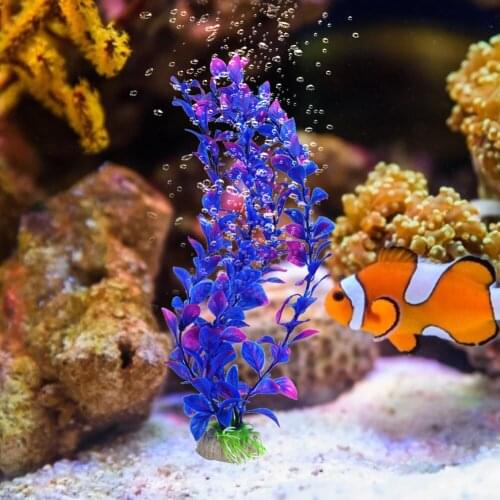 25cm Fish Tank Simulated Aquatic Plants Aquatic Fake Water Plants Fish Tank Aquarium Bottom Landscape Grass Plant