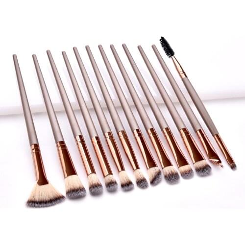 12 Pcs/set Eye Makeup Brushes Eyebrow Brush Eyeshadow Eyelash Eyeliner Cosmetics Blending Brush Professional Beauty Make Up Tool