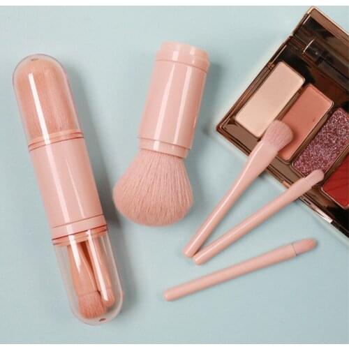 Foundation Brushes Portable 4-in-1 for Business Trips Face Makeup Brushes Makeup Tools Makeup Brush Set Makeup Kit