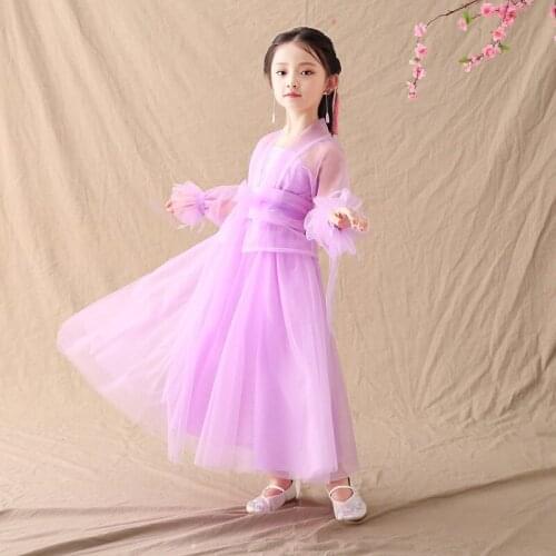 Costume Cosplay Girls Dramaturgic Dress Lovely Kids Movies Same Design Performance costume Children Ancient Show hanfu new