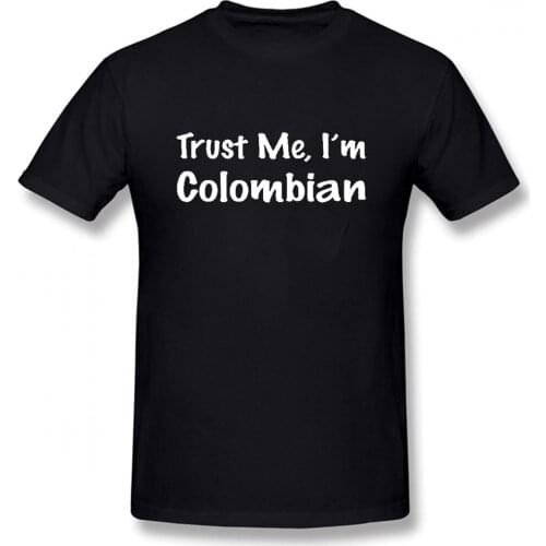 Cool Vintage T Shirts Trust Me I'm Colombian Tshirts Cotton Short Sleeve I'm The Husband of A Colombian Christmas Funny T-shirts