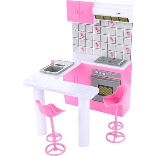 1/6 Scale Miniature Kitchen Dolls House Kitchen Play Toy Kids Girl Pretend Play Toy