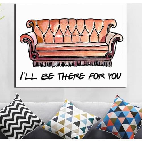 Home Decor Prints Canvas Nordic Wall Art Modular Pictures Friends TV Show Art Poster Vintage Painting For Living Room Framework