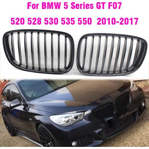 Front Grille Kidney Grill For BMW F07 5 Series GT 2010 2011 2012 2013 2014 2015 2016 2017 Car Styling Gloss Black Single Line