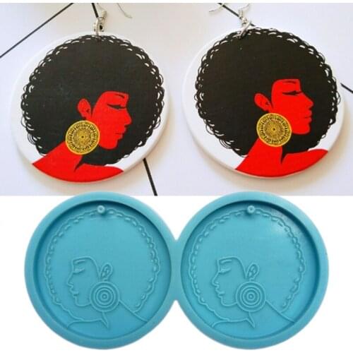 Earrings Pendant Epoxy Resin Mold Ear Drop Dangle Silicone Mould DIY Crafts Keychain Necklace Jewelry Casting Tool