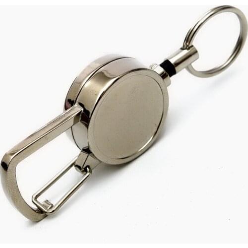 Outdoor Mini Anti-Lost Keychain Multifunctional Retractable Keychain Buckle Recoil Ring Pull Clip Keyring