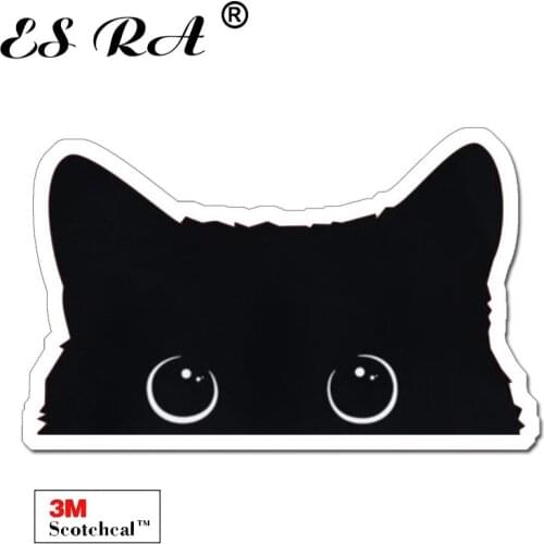 8/13CM Bottle Stickers Car Decals Vinyl Waterproof Kawaii Black Cat Laptop Pegatinas Matt for Luggage Wall Helmet Motor Bottle