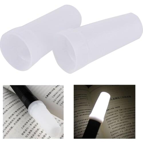 2PCS 24.5mm Max Inner Diameter LED Flashlight White Diffuser For Convoy S2 S3 S4 S5 S6 S7 S8 Flashlight Lamp Cover