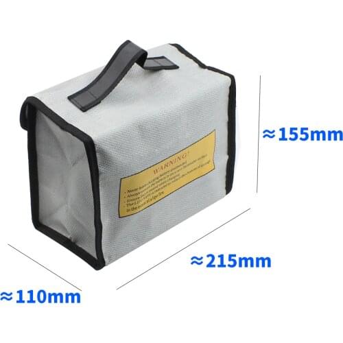 215x155x115mm Fireproof RC LiPo Battery Portable Explosion-Proof Safety Bag Safe Guard Charge Sack With Handle F20874