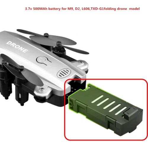3.7V 500mAh Quadcopter accessories mini uav lithium battery M9, D2, L606, txd-g1 folding drone model lithium battery