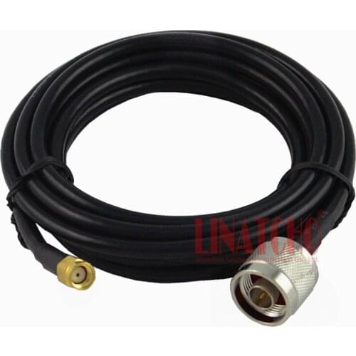 3 Meters RG58U RF Extension Cable N Male to RP SMA Male Connectors to Wifi Router Big 2.4GHz Antenna