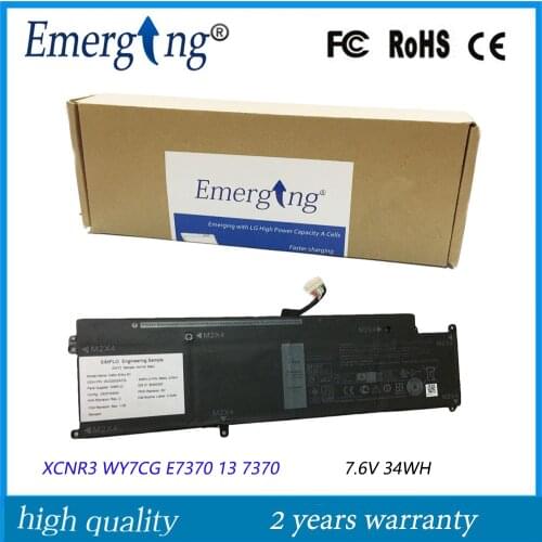 7.6V 34WH New Original Laptop Battery for Dell Latitude 13 7370 E7370 WY7CG XCNR3