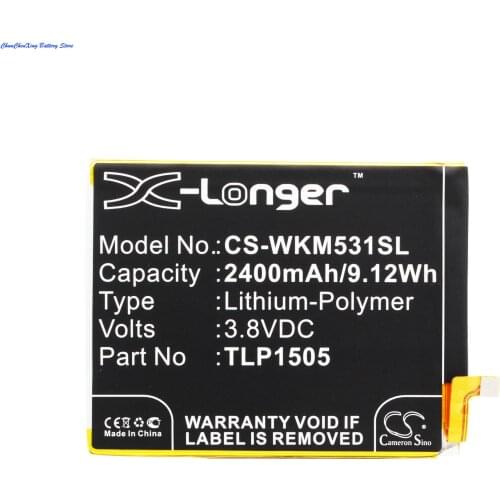 Cameron Sino 2400mAh Battery TLP1505 for Wiko M531, RIDGE, RIDGE 4G, RIDGE Dual SIM LTE