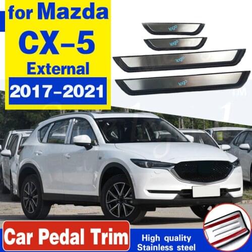 For Auto Mazda CX5 Accessories Door Sill Scuff Plate Protector Threshold Pedal Trim Cover Car Sticker 2017 2018 2019 2020 2021