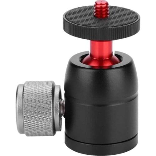 Aluminum Alloy 360 Degree Swivel Mini Ball Head 1/4" Screw Mount for DSLR Camera Tripod
