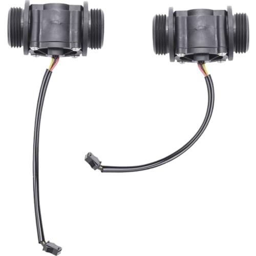2PCS Water Flow Sensor Fuel Flow Meter Water Meter Sensor Flowmeter Water Sensor Counter Indicator FS400A G1 DN25 1-60L/Min