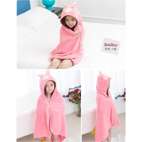 Cartoon animal kids cape baby cloak baby bath towel child washcloth baby blanket Beach Cape Towel Baby Bath Childrens Cloak