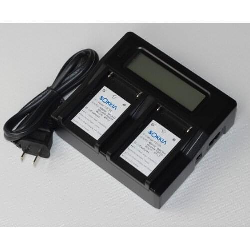 Dual Charger w/LCD for SOKKIA BDC46 BDC46A BDC46B BDC58 BDC70 BT-L2 battery