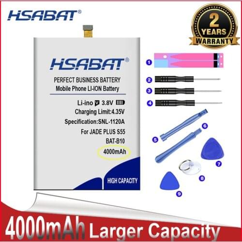 HSABAT 0 Cycle 4000mAh BAT-B10 Battery for Acer Liquid Jade S55 High Quality Mobile Phone Replacement Accumulator