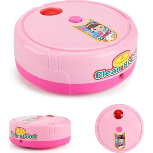 Dollhouse Mini Simulation Cleaning Furniture Tools Electric Music Cleaning Machine Vacuum Cleaner Sweeping Robot Toy