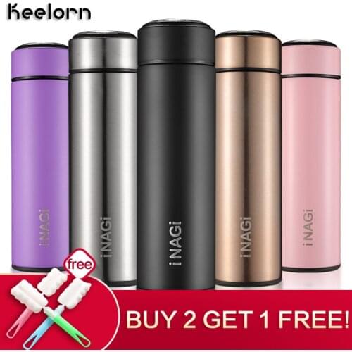 Keelorn 500ml Vacuum Flasks Thermoses Cup 304 Stainless Steel Double Business Coffee Mug Portable Thermal Insulation Vacuum Cup