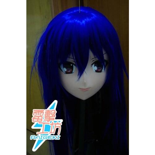 KM9166) Handmade Female Sweet Girl Resin Crossdress Outfit Cosplay Japanese Animegao Role Play Kigurumi Mask