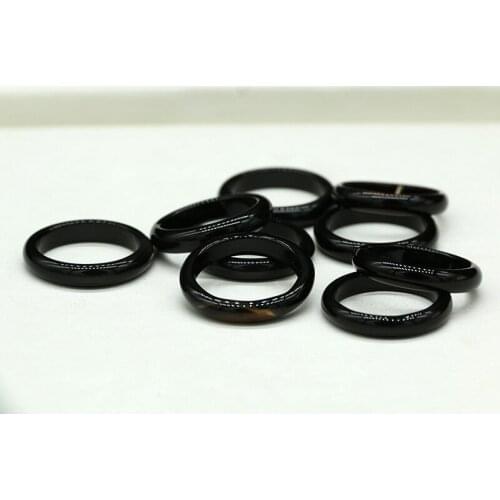 Fashion lucky classic ring gift couple ring natural black texture men and women handmade brand jewelry natural