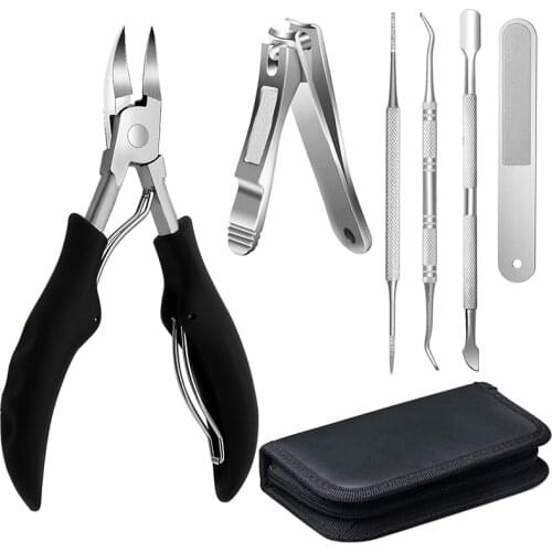 Nail Clippers for for Thick or Ingrown Toe Nail,Podiatrist/Men/Women/Seniors, Fingernail Clippers Set With Set 6Pcs