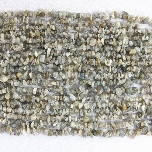 Natural Imported Labradorite Stone 5-7mm Irregular Gravel Loose Beads Diy Spacers Findings Accessories Jewelry 32" B525