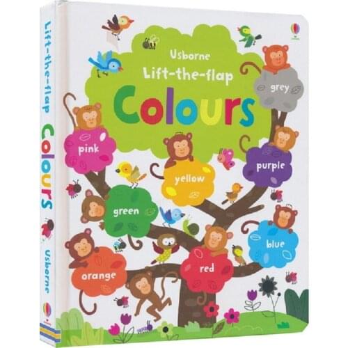Usborne lift the flap colours English Educational Picture Books Baby Childhood learning reading book gift
