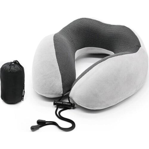 Travel Pillow 100% Pure Memory Foam Neck Pillow, Comfortable & Breathable Cover, Machine Washable, Airplane Travel Kit
