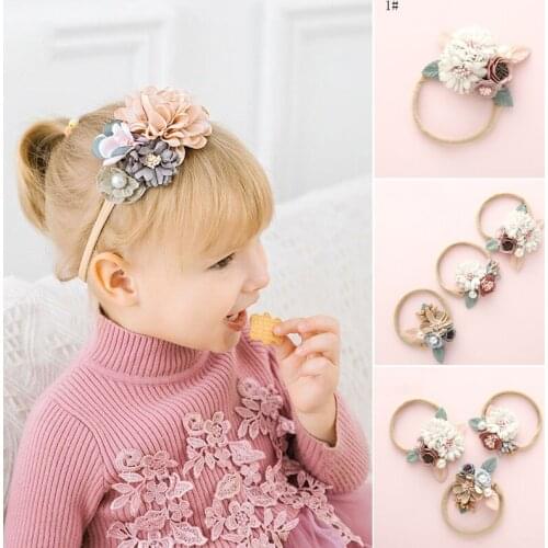 Baby Accessories Infant Kids Girls Flower Headband Princess Flower Elastic Headband Hair Band Headwear Party Photo Props Gifts