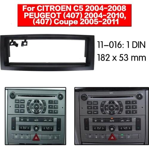 Stereo Panel Plate Car Radio Fascia Surround For CITROEN C5 2004-2008 PEUGEOT 407 Coupe DVD Refitting Frame Dash Kit
