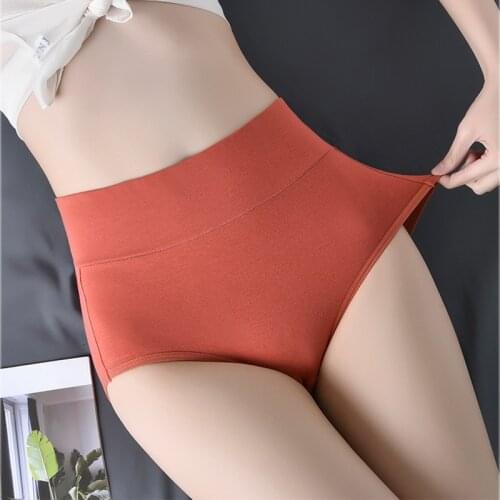 Large size 4XL high waist womens underwear cotton warm palace Sexy Lingerie Intimates seamless panties