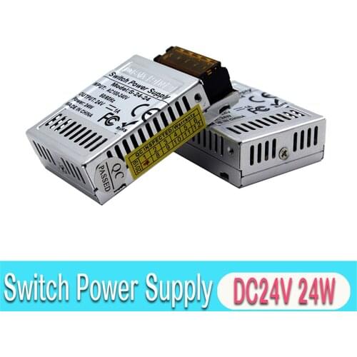 Ultra-thin 24v 24W Constant Voltage Power Supply DC Power Source Transformers 100-240v AC-DC SMPS For Led Light CCTV