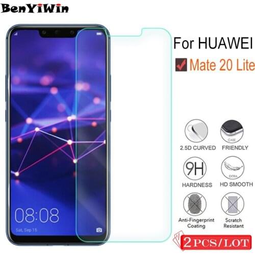 2 PCS Premium Tempered Glass for Huawei Mate 20 Lite Screen Protector Toughened protective film Case For Mate20 Lite Cover Phone