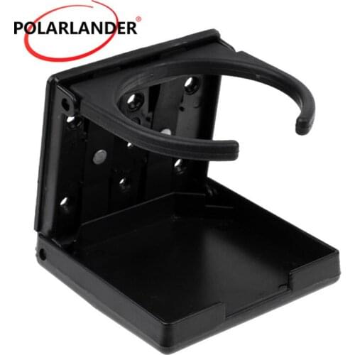 1 PC Black Adjustable Stand Mount Plastic Folding Beverage Cup Drink Holder Universal For Boat Marine Car Auto